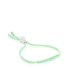 Pulsera de cordón verde y azul con oso de plata Bold Bear^TOUS Hot