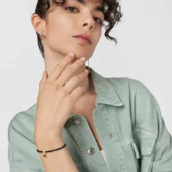 Pulsera de ónix con baño de oro 18 kt sobre plata con perla Glory^TOUS Hot