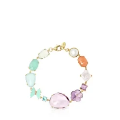 Pulsera de oro con perlas y gemas Vita^TOUS Clearance