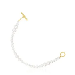 Pulsera de perlas cultivadas con baño de oro 18 kt sobre plata Lure^TOUS Online