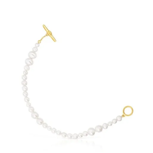 Pulsera de perlas cultivadas con baño de oro 18 kt sobre plata Lure^TOUS Online