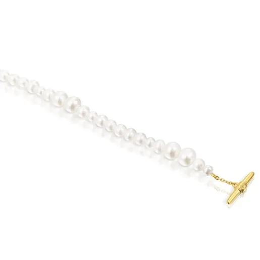 Pulsera de perlas cultivadas con baño de oro 18 kt sobre plata Lure^TOUS Online