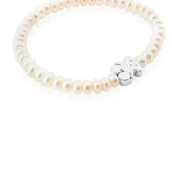 Pulsera de perlas y motivo oso de plata Sweet Dolls^TOUS Outlet