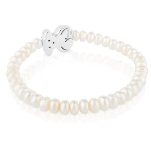 Pulsera de perlas y motivo oso de plata Sweet Dolls^TOUS Outlet