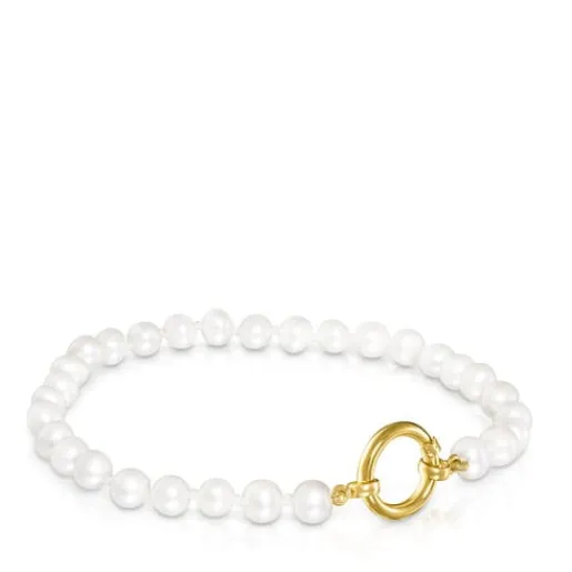 Pulsera de perlas y oro Hold^TOUS Online