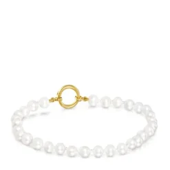Pulsera de perlas y oro Hold^TOUS Online