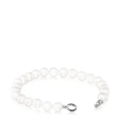 Pulsera de perlas y plata 17,5cm. Hold^TOUS Clearance