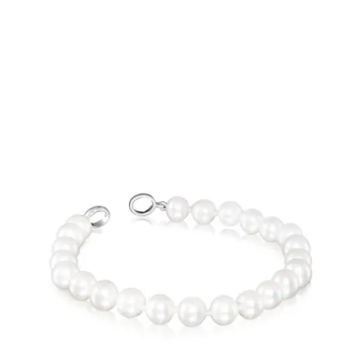 Pulsera de perlas y plata 17,5cm. Hold^TOUS Clearance