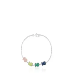 Pulsera de plata con cuatro gemas multicolor New Color^TOUS Best