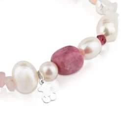 Pulsera de con perlas, granate, rodonita y cuarzo Pearls^TOUS Outlet