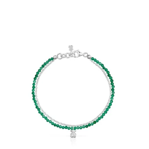 Pulsera de y calcedonia verde tratada Bold Bear^TOUS Hot