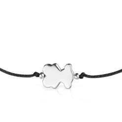 Pulsera de y nylon negro con motivo oso Sweet Dolls^TOUS Best