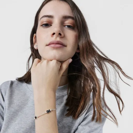 Pulsera de plata y perlas 17,5cm Real Sisy^TOUS Online