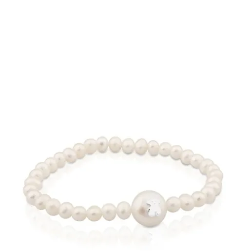 Pulsera elástica de plata y perlas cultivadas Sweet Dolls^TOUS Outlet