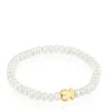 Pulsera elástica en oro amarillo y perlas cultivadas Sweet Dolls^TOUS Online