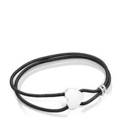 Pulsera elástica negra con corazón de Sweet Dolls^TOUS