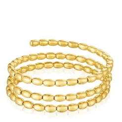 Pulsera esclava espiral con baño de oro 18 kt sobre plata Basics^TOUS Hot