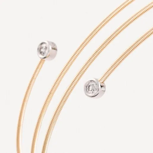 Pulsera espiral de oro con dos diamantes ATELIER^TOUS Clearance