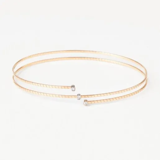 Pulsera espiral de oro con tres diamantes ATELIER^TOUS Outlet