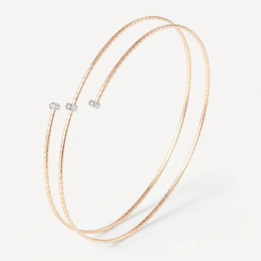Pulsera espiral de oro con tres diamantes ATELIER^TOUS Outlet
