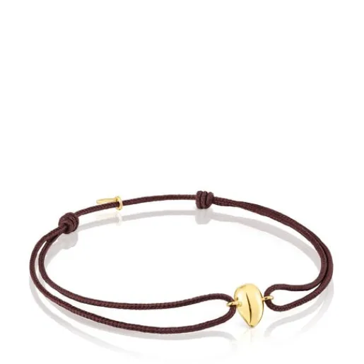 Pulsera lágrima de y cordón marrón Balloon^TOUS Best