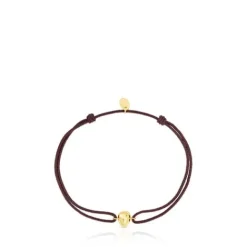 Pulsera lágrima de y cordón marrón Balloon^TOUS Best