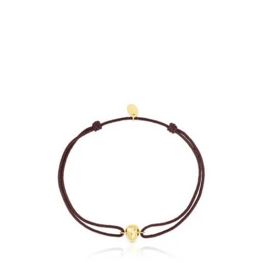 Pulsera lágrima de y cordón marrón Balloon^TOUS Best