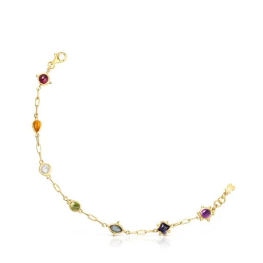 Pulsera Magic Nature con baño de oro 18 kt sobre plata y gemas^TOUS Best