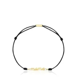 Pulsera Mama de nylon con oro, diamantes y nácar Mama^TOUS Best