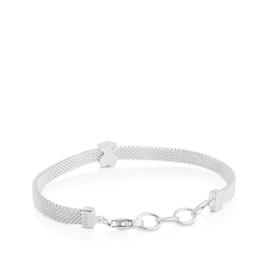 Pulsera oso de plata Mesh^TOUS Online