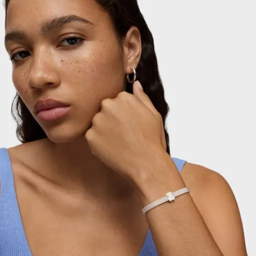 Pulsera oso de plata Mesh^TOUS Online