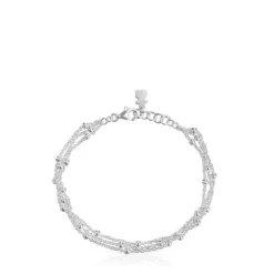 Pulsera triple cadena de plata Basicos^TOUS