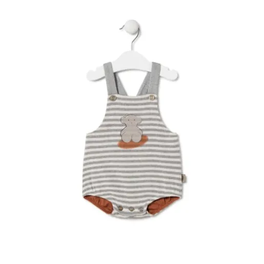 Ranita de bebé a rayas con osos Grey crudo^TOUS Discount