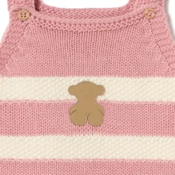 Ranita de punto de bebé Tricot a rayas rosa^TOUS Online