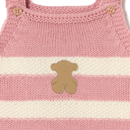 Ranita de punto de bebé Tricot a rayas rosa^TOUS Online