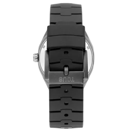 Reloj analógico automático con caja de titanio y brazalete de caucho negro Now^TOUS Best