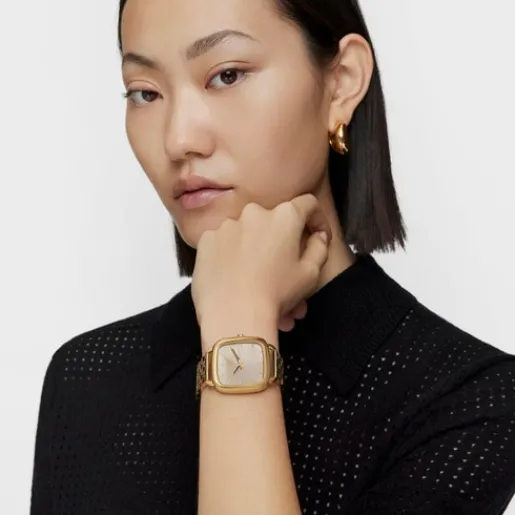 Reloj analógico con brazalete de acero IPG dorado D-Logo Mirror^TOUS Sale