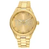 Reloj analógico con brazalete de acero IPG dorado y cristales T-Logo^TOUS Clearance