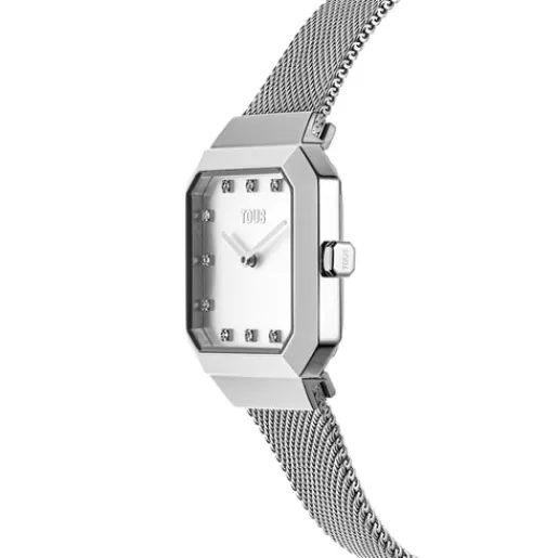 Reloj analógico con brazalete de acero Karat Squared^TOUS