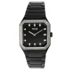Reloj analógico con brazalete de aluminio negro y zirconias Karat Squared^TOUS Hot