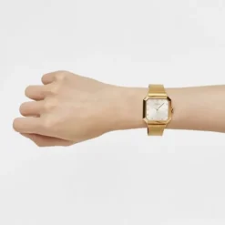 Reloj analógico con brazalete de acero IPG dorado Karat Squared^TOUS Clearance