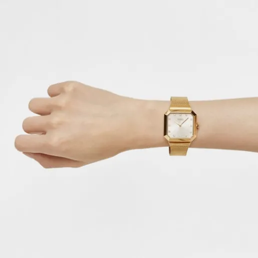 Reloj analógico con brazalete de acero IPG dorado Karat Squared^TOUS Clearance