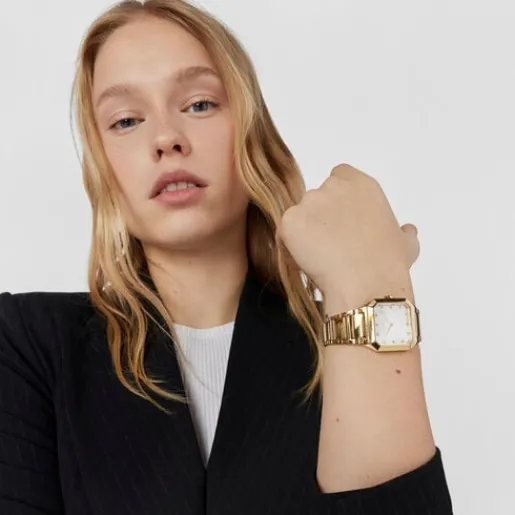 Reloj analógico con brazalete de acero IPG dorado Karat Squared^TOUS Outlet