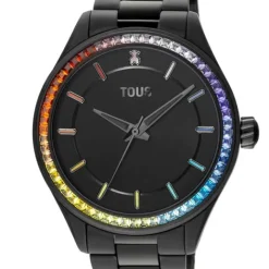 Reloj analógico con brazalete de IP negro T-Shine^TOUS Hot