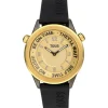Reloj analógico con correa de silicona negra y caja de acero IPG dorado Now^TOUS Discount