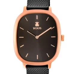 Reloj analógico Heritage de IP rosado/IP negro^TOUS Discount