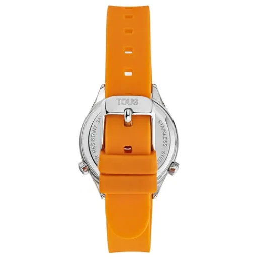 Reloj analógico naranja de acero Mini Self Time^TOUS Hot