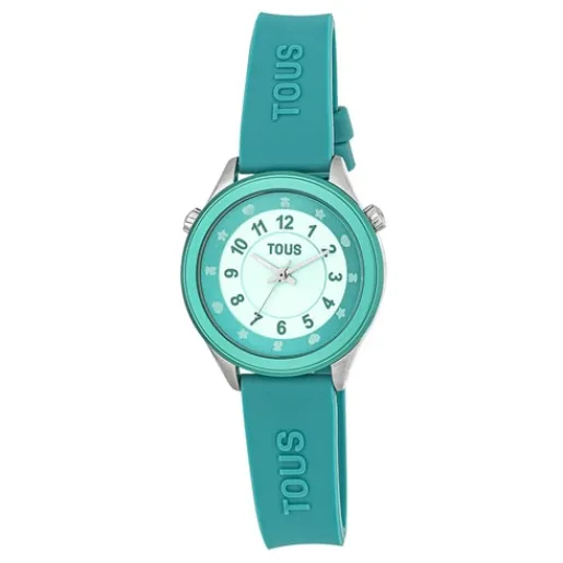 Reloj analógico verde de acero Mini Self Time^TOUS Hot