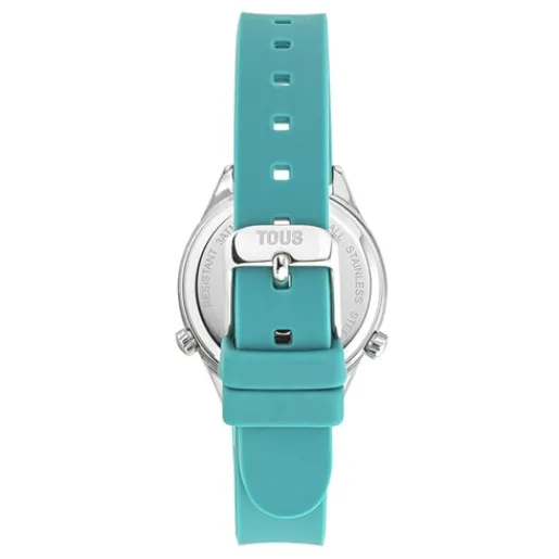 Reloj analógico verde de acero Mini Self Time^TOUS Hot