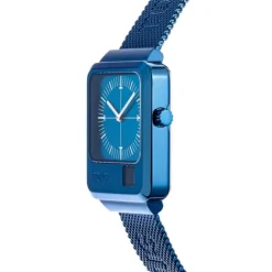 Reloj analógico y digital con brazalete de acero IP azul MARS^TOUS Outlet
